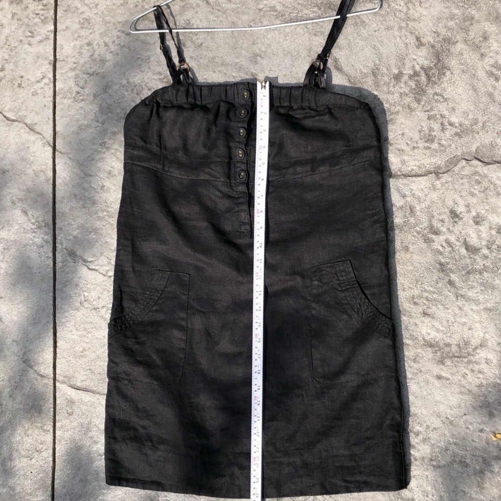 Guess jeans 100% linen dress black Small - Picture 8 of 10